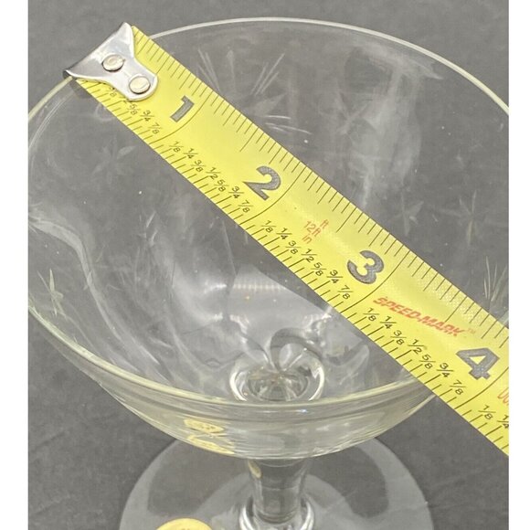 VTG Susquehanna Champagne Glass Hand Cut 6 Point Star Crystal Atomic Replacement - Picture 9 of 9